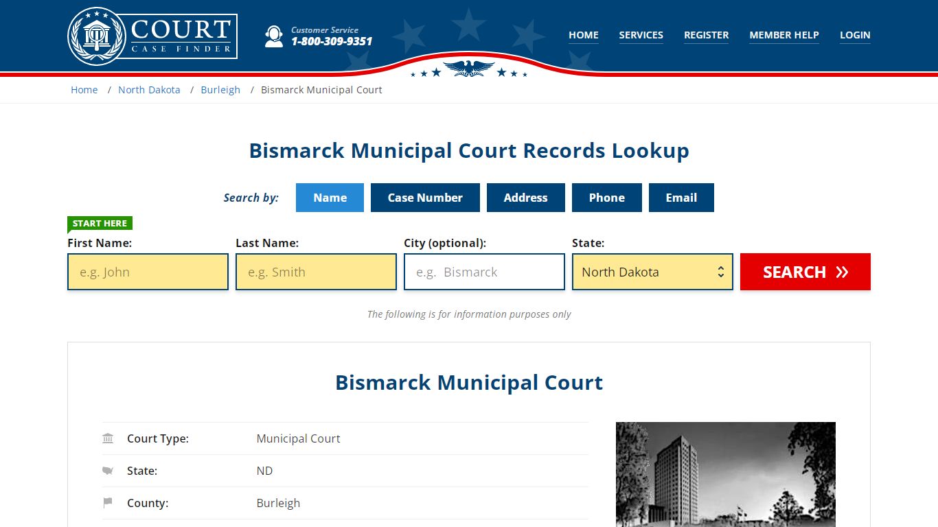 Bismarck Municipal Court Records Lookup - CourtCaseFinder.com